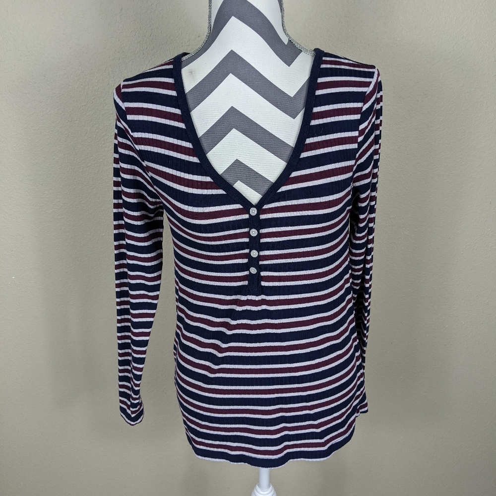 Dip Long Sleeve Blue Purple Top SZ Medium